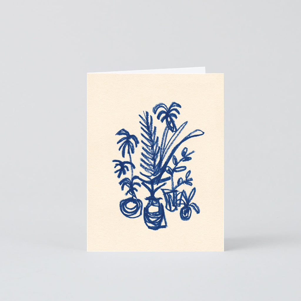 Dark Blue Cluster Plant Mini Art Card