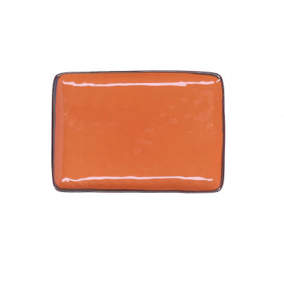 Brightly Coloured Ceramic Tray 27 x 19 cm Orange