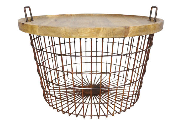Large Storage Basket Coffee Table