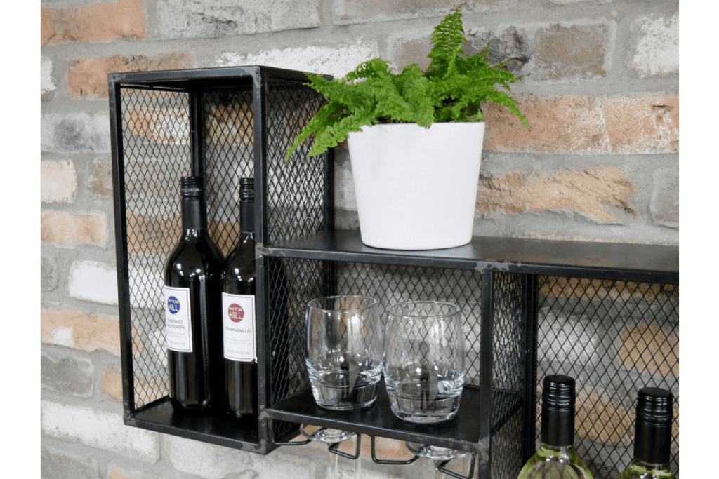 Metal Wine Wall Cabinet