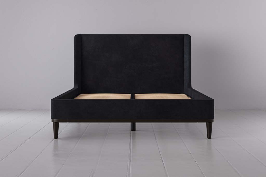 Swyft Bed 02 Double - Ink Suede Front