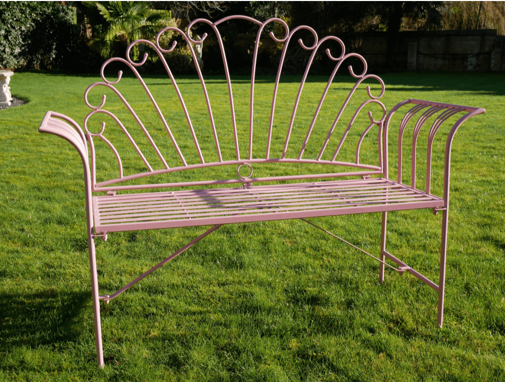 Pink Outdoor Bench