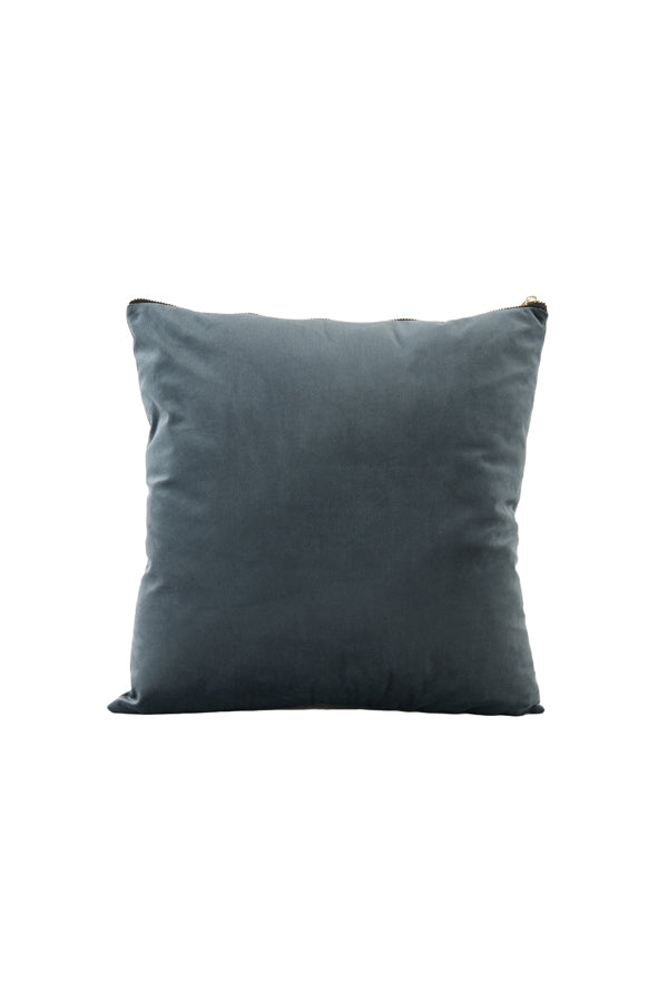 Dark Blue-Grey Square Cushion
