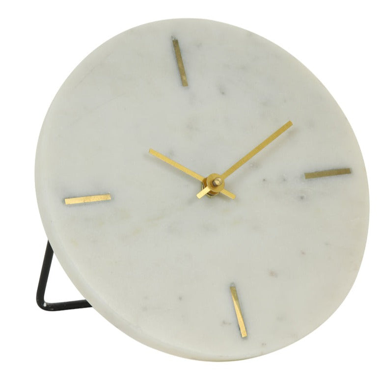 Small Marble Effect Standing Clock