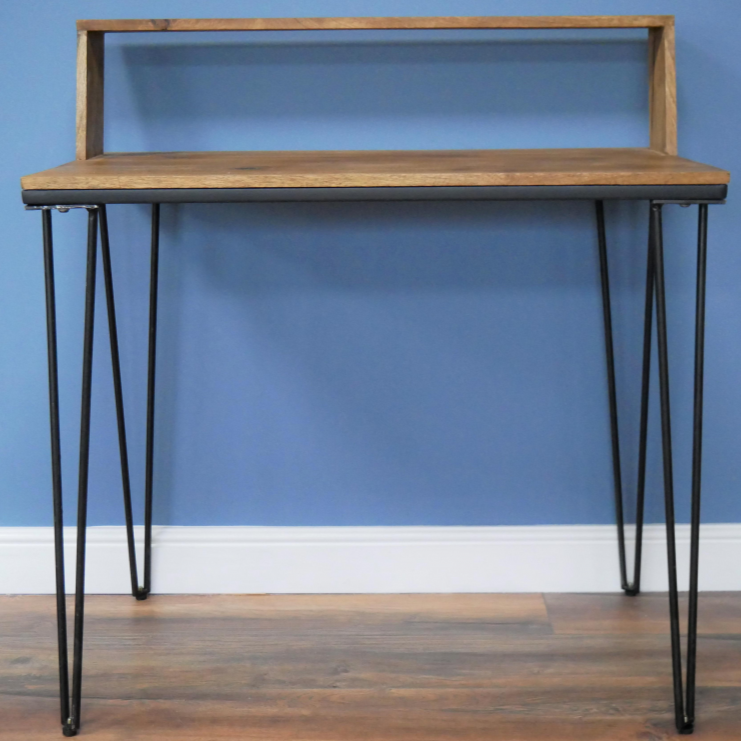 Iron and Mango Wood Industrial Desk