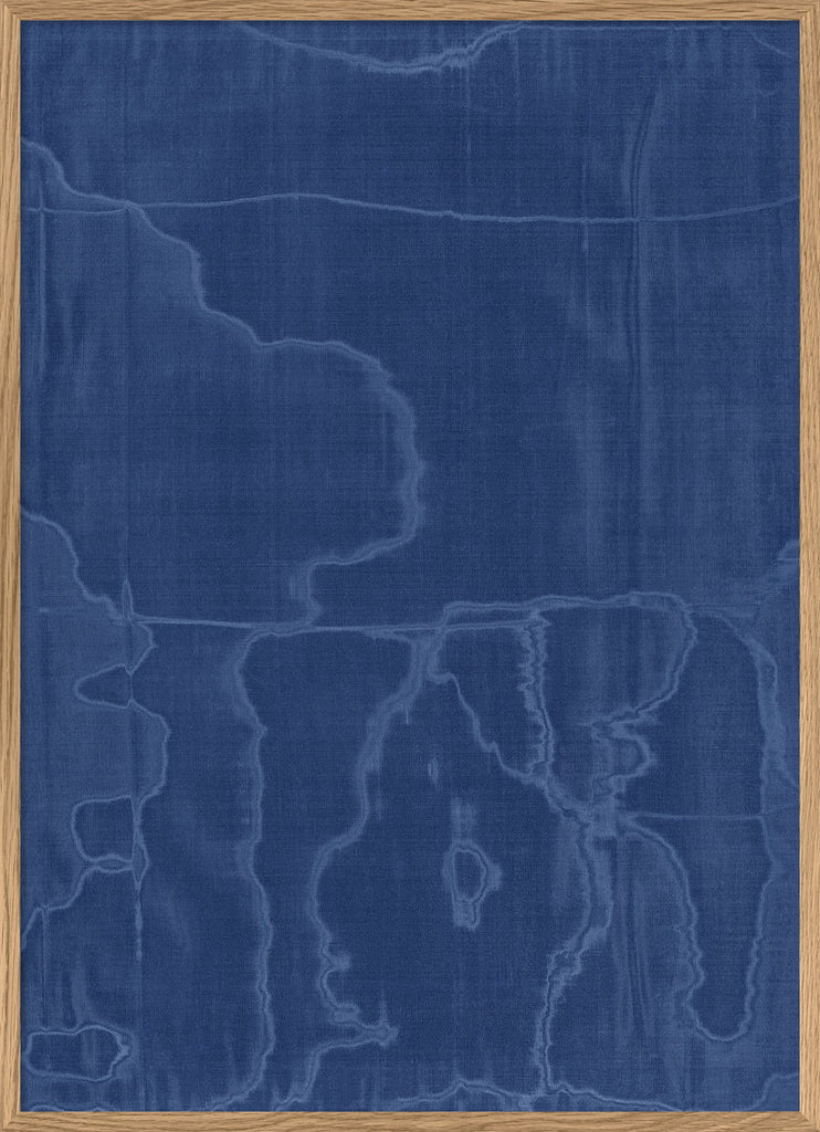Blue Book Cover Frame Print in Oak Frame