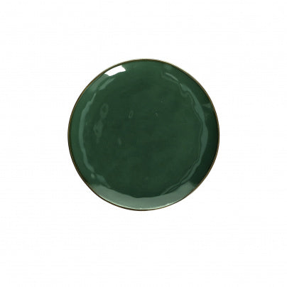 Brightly Coloured Ceramic Salad Plate Forest Green
