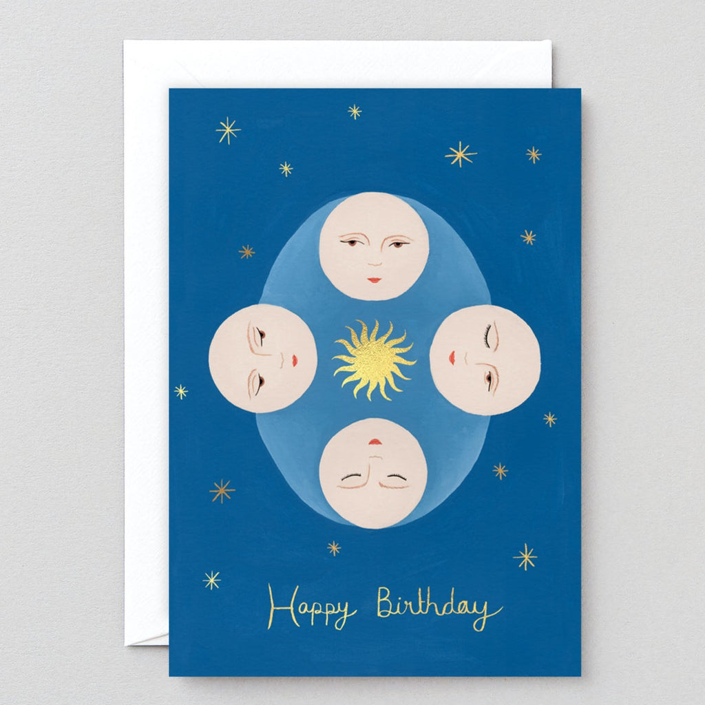 happy birthday moon and stars card