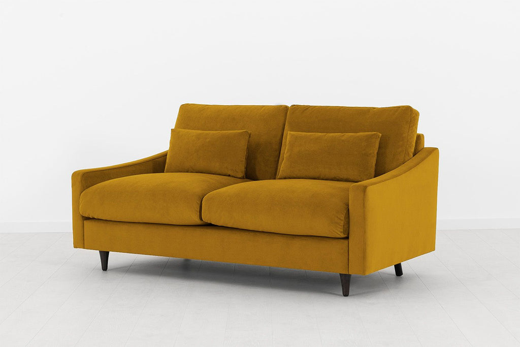 Swyft Model 07 2 Seater Sofa - Mustard Velvet