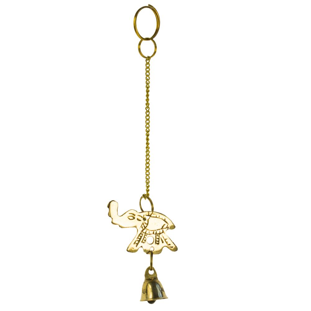 Brass Chime Elephant with Bell