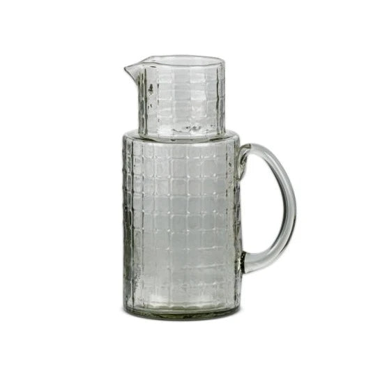 Adhit Clear Chequered Glass Jug