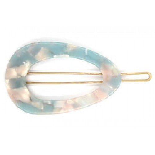 Oval Shaped Resin Hair Pin blue/Pink