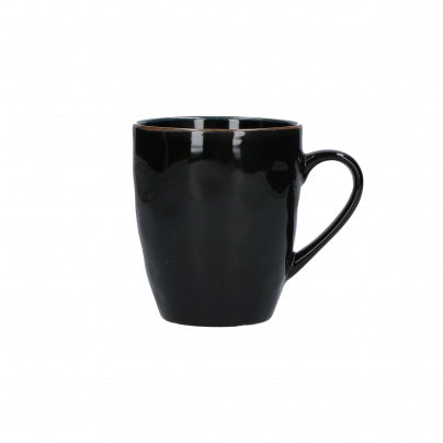 Brightly Coloured Ceramic Tall Mugs Black