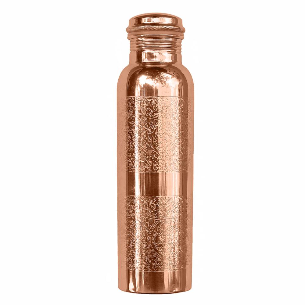 Engraved Copper Water Bottle 900ml