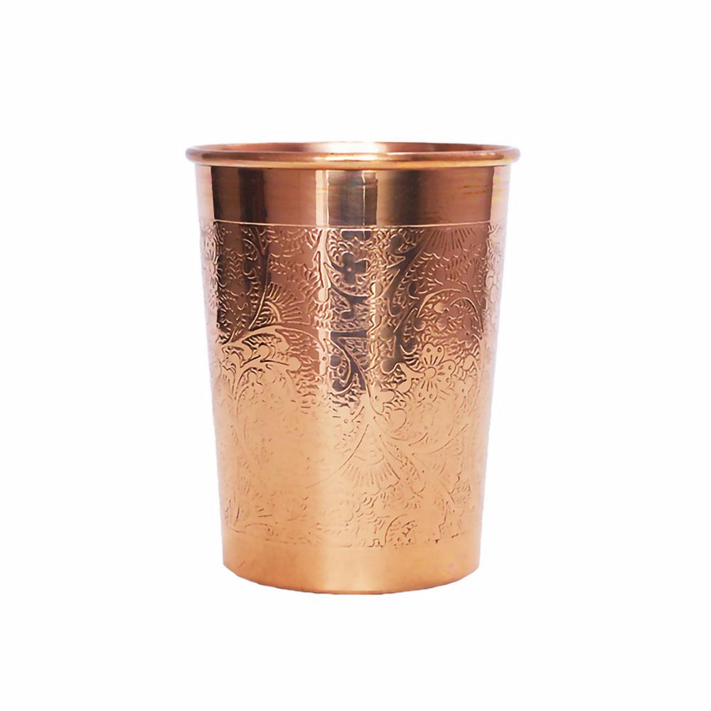 Copper Water Cup 300ml Engraved