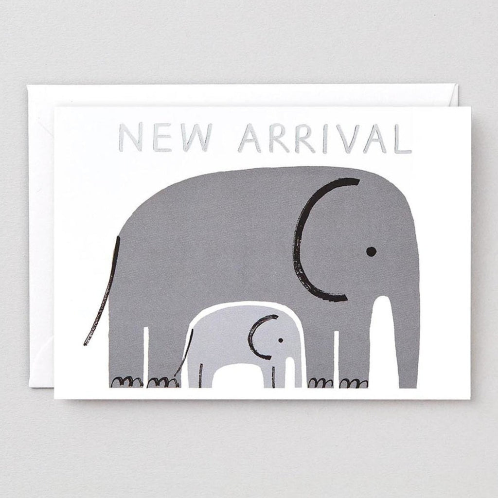 New Arrival Elephant Silver Foil Greetings Card 