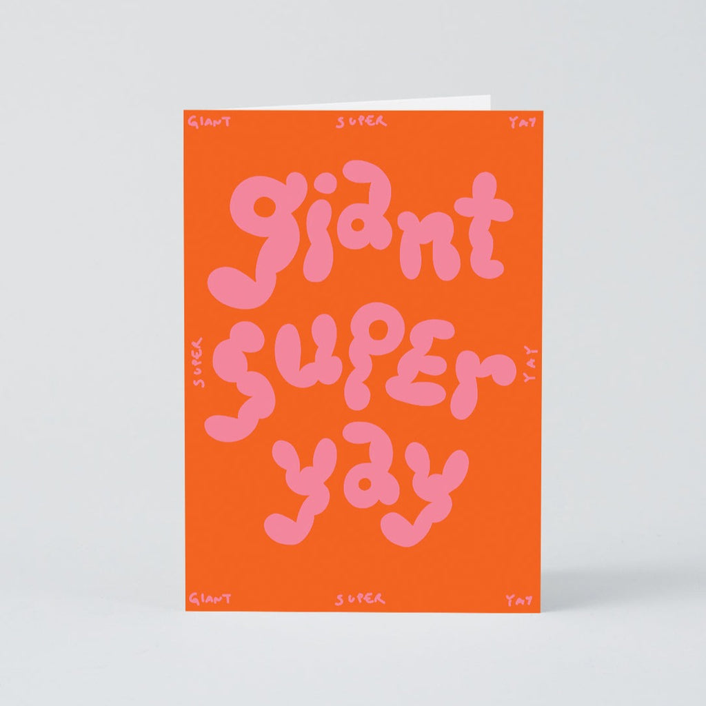 Giant Super YAY Embossed Card