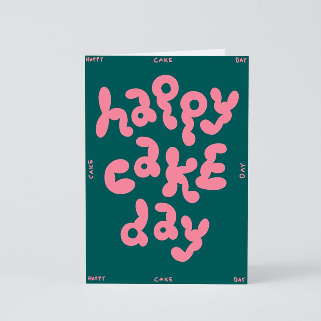 Happy Cake Day Embossed Birthday Card