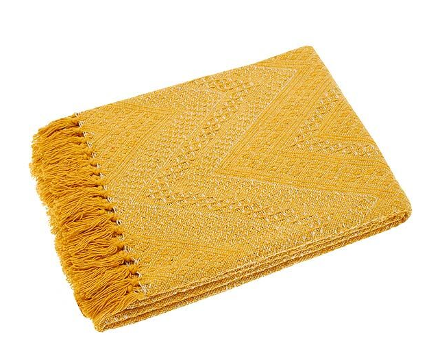 Ochre Recycled Cotton Throw