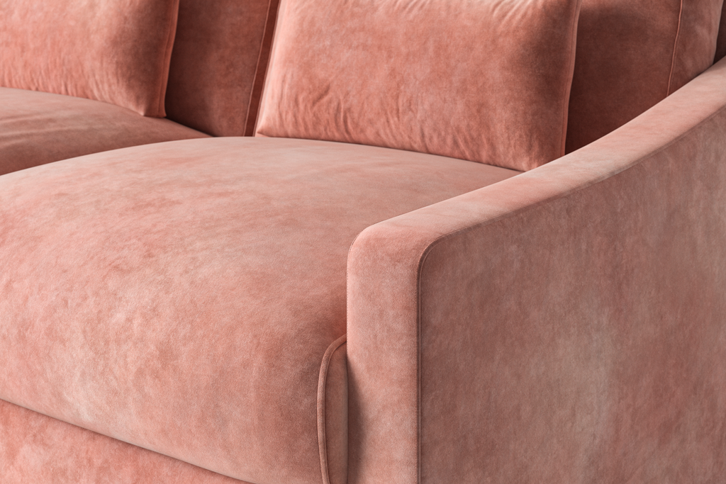 Swyft Model 07 2 Seater Sofa - Terracotta Mottled Velvet Close Up