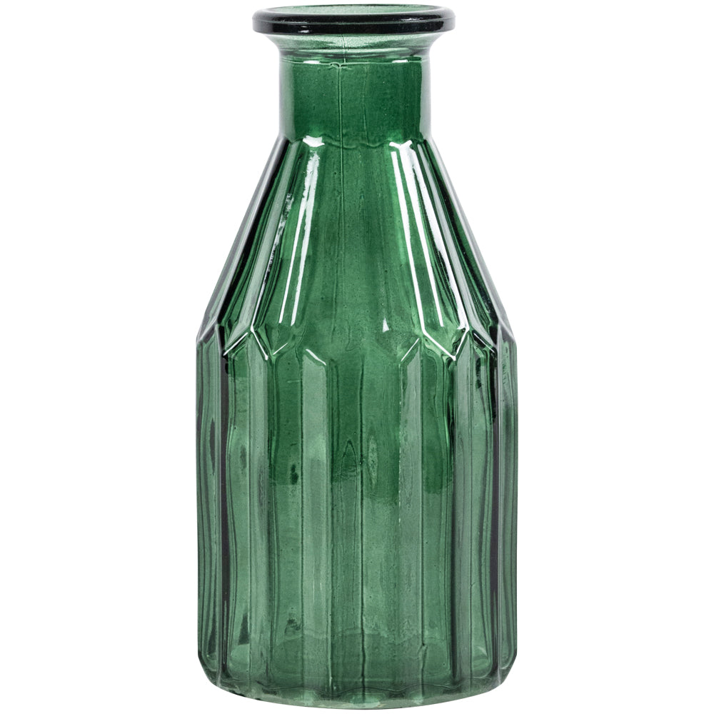 short-sea-green-glass-vase with ripples