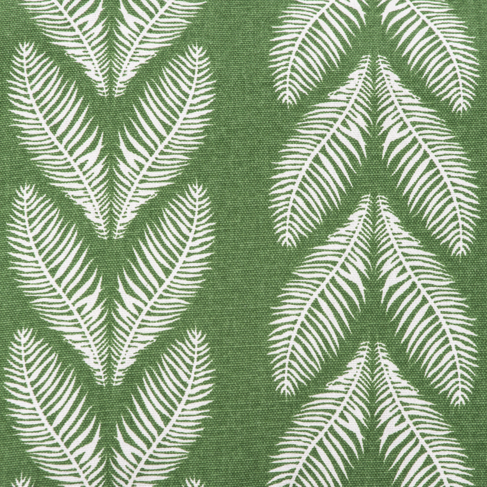 Square Green Leaf Print Cushion