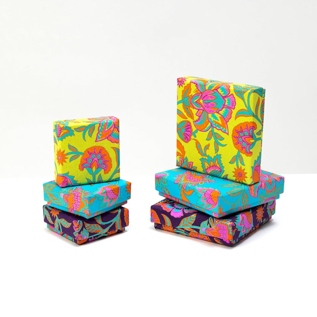 Floral Twist Jewellery Box Small, Large, Turquoise, Green and Purple