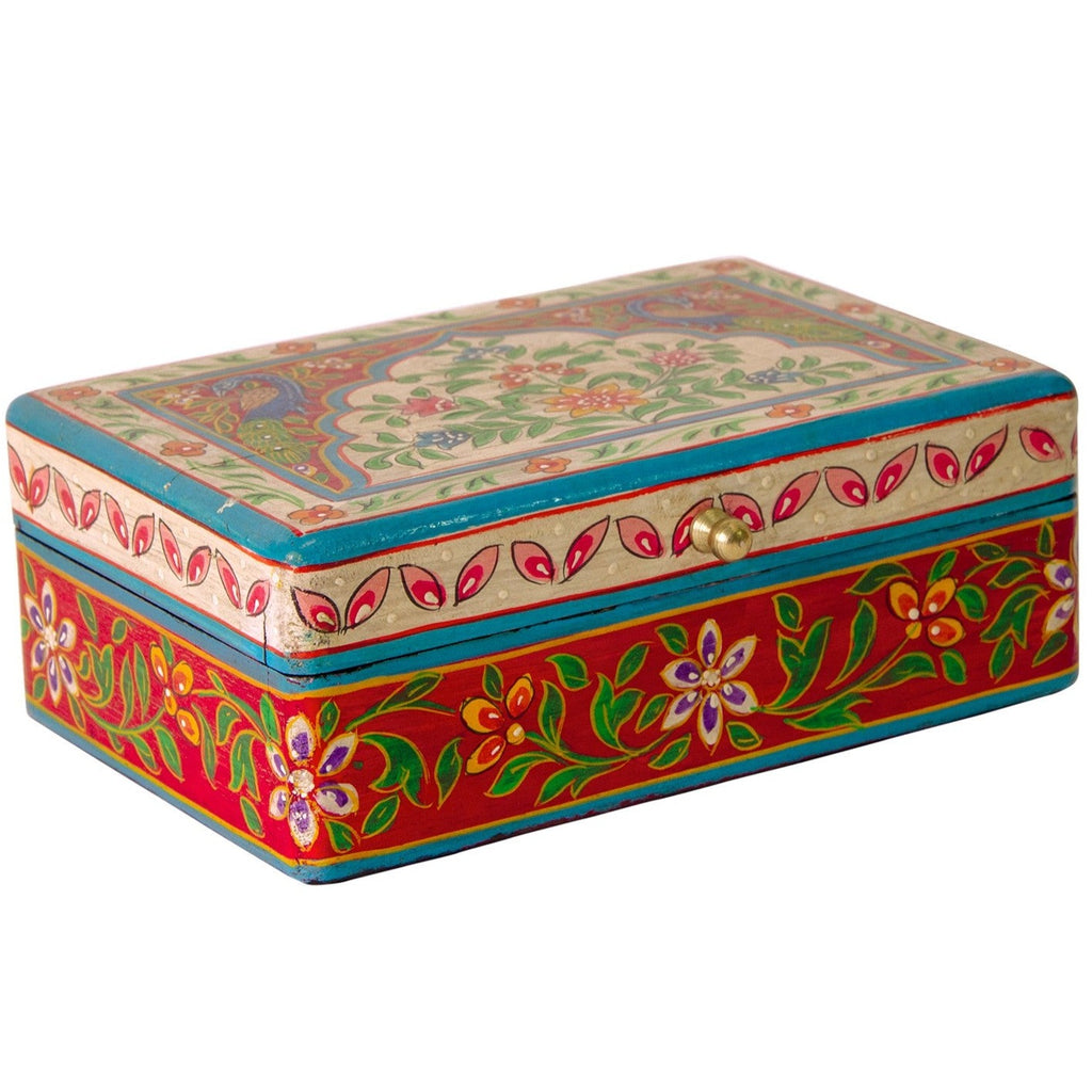 Floral Hand Painted Trinket Box