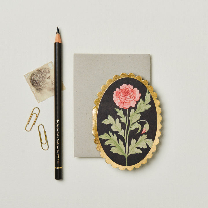 Mini Rose Oval Card