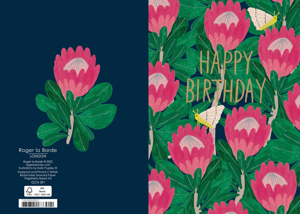 Floral Butterfly Birthday Card
