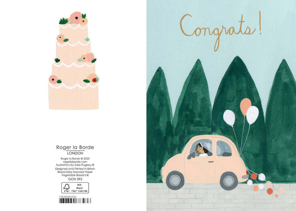 Wedding Car Congrats! Card