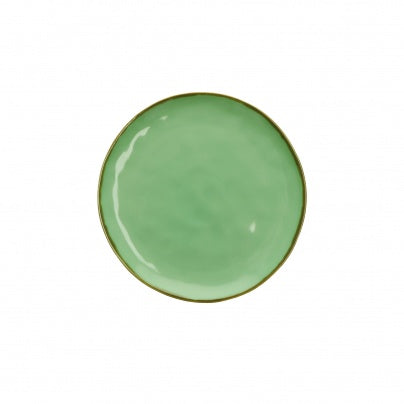 Brightly Coloured Ceramic Salad Plate Tiffany Green