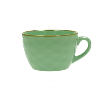 Brightly Coloured Ceramic Breakfast Mug Tiffany Green