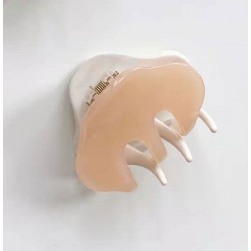 Colourful Resin Hair Claws Pink Ivory