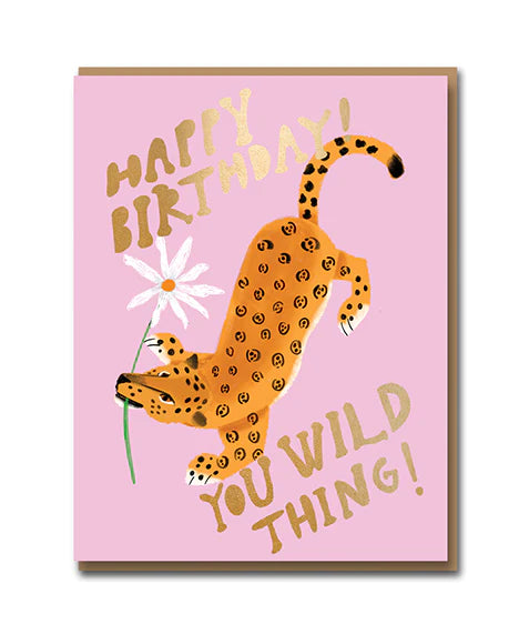 Happy Birthday Wild Thing Leopard Card