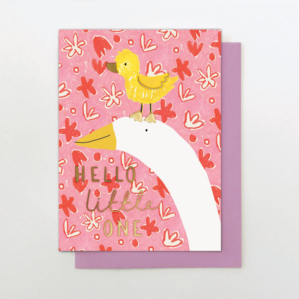 Hello Little One Goose Greetings Card