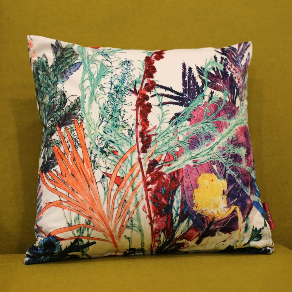 Coral Dreams Floral Print Cushion