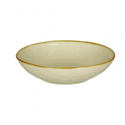 Brightly Coloured Ceramic Soup Plate White