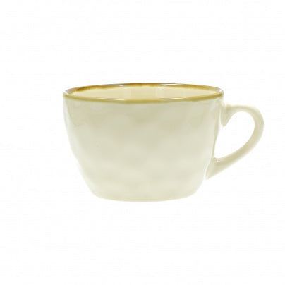 Brightly Coloured Ceramic Breakfast Mug Ivory
