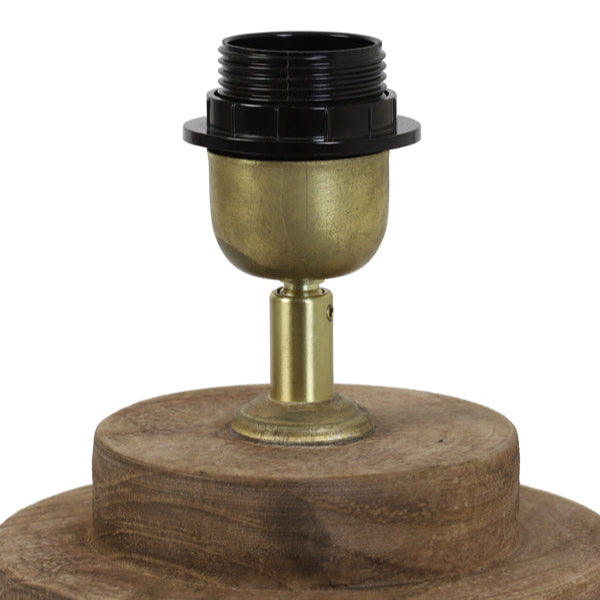 Layered Multi-Tonal Mango Wood Lamp Base - Uneeka Lighting