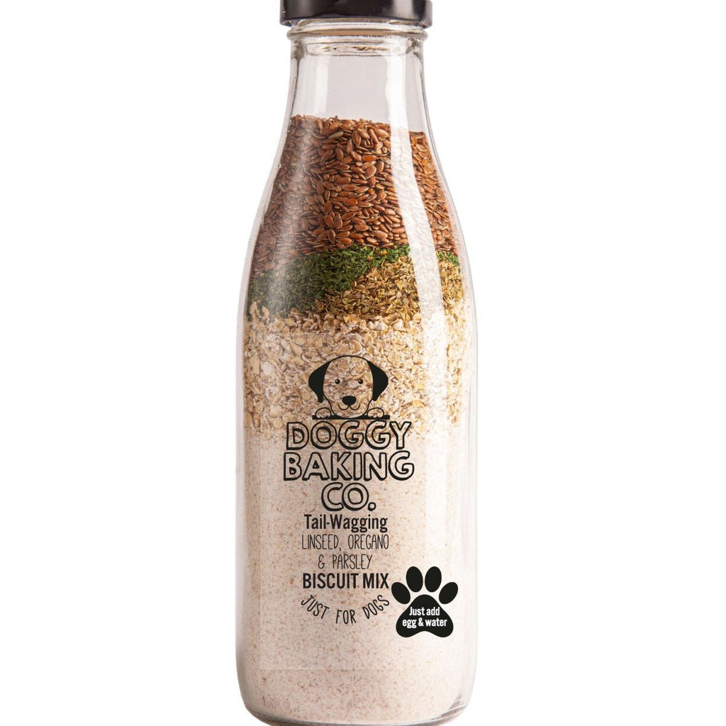 Linseed, Oregano & Parsley Doggy Biscuit Baking Mix in a Bottle