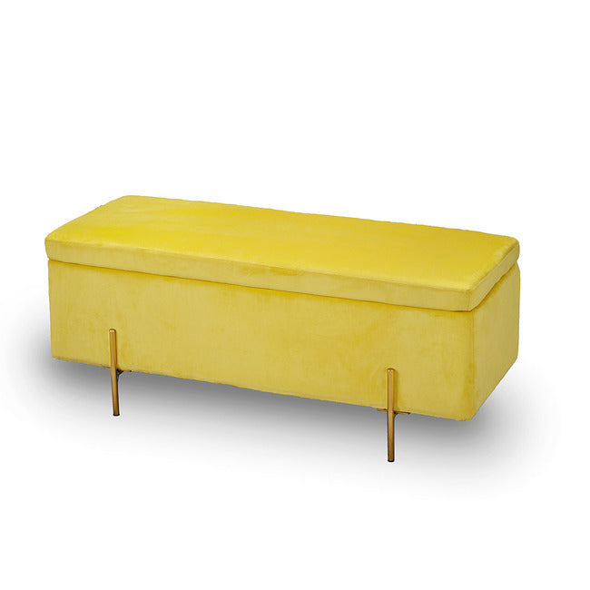 Alexa Storage Ottoman Yellow