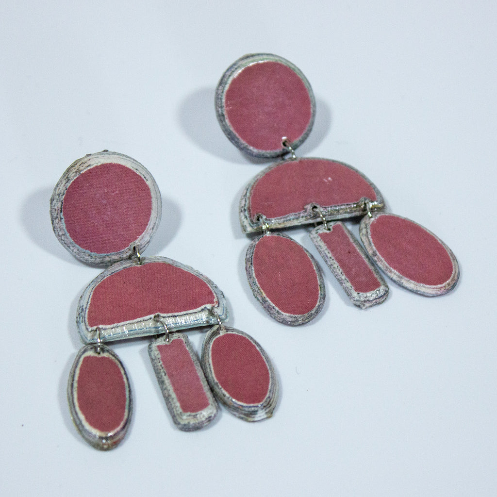 Pink Nesta Layered Earrings