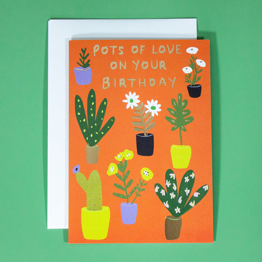 Pots of Love Birthday Card