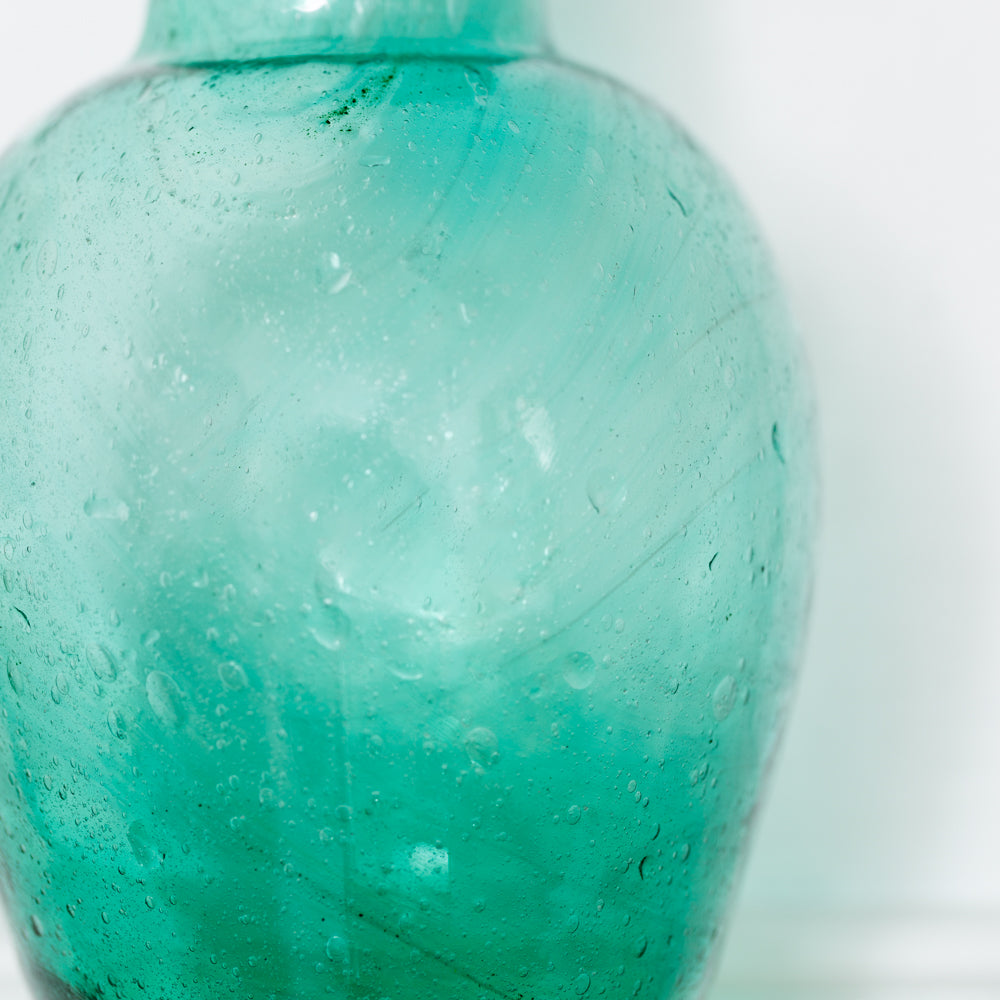 Chambal Vase Recycled Glass Teal