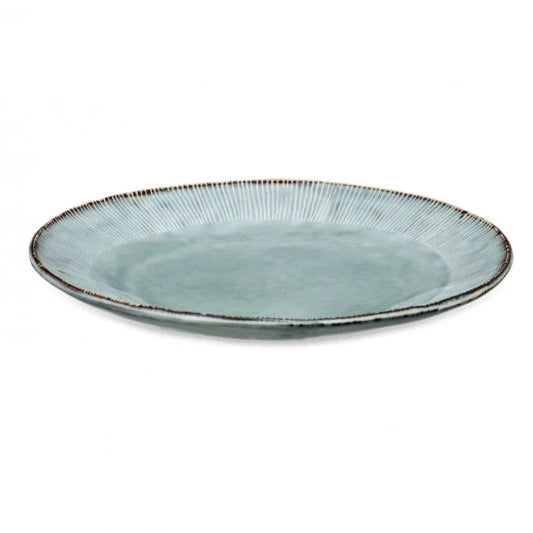 Malia Dusty Blue Dinner Plate
