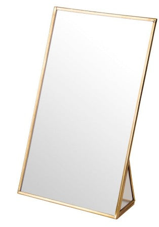 Antique Brass Finish Standing Mirror Large