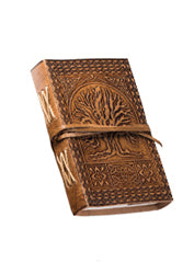 Tree of Life Embossed Leather Notebook