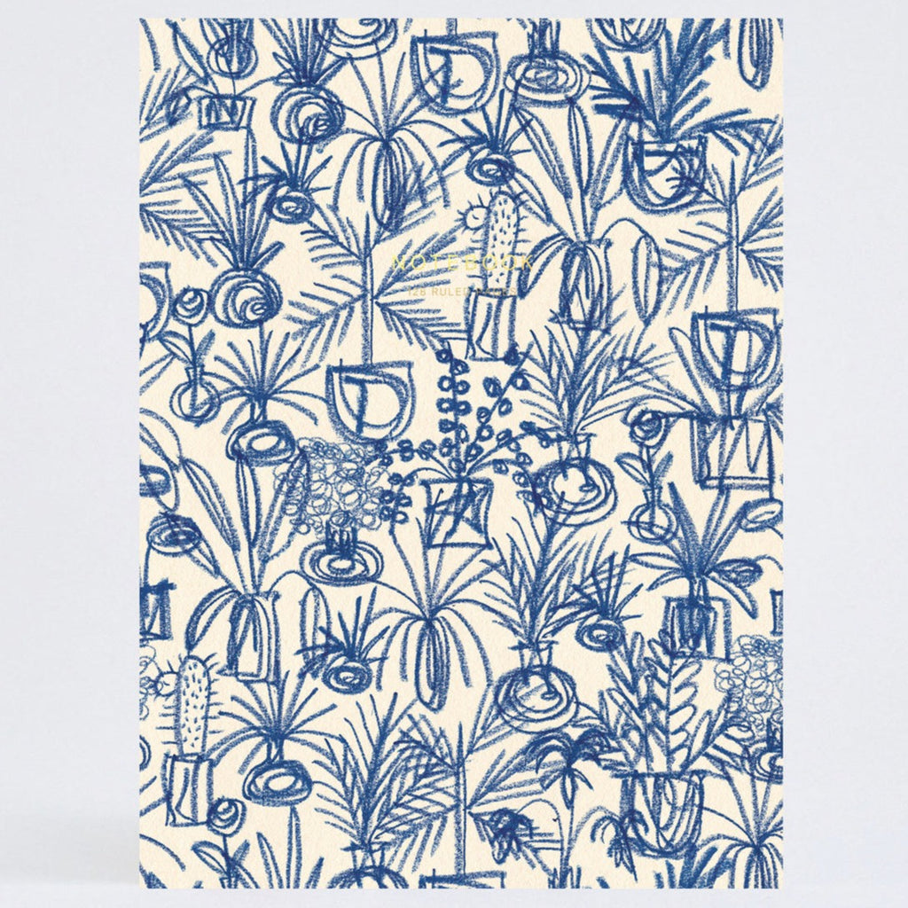 Blue Plants Lay Flat Notebook