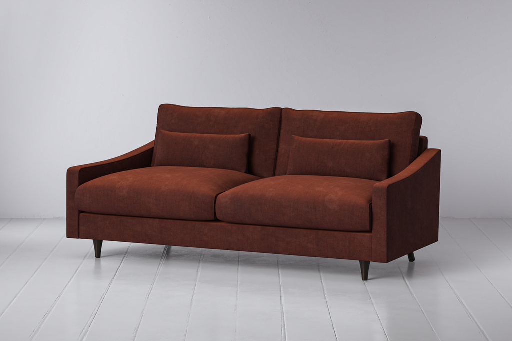 Burgundy Swyft Model 07 3 Seater Sofa